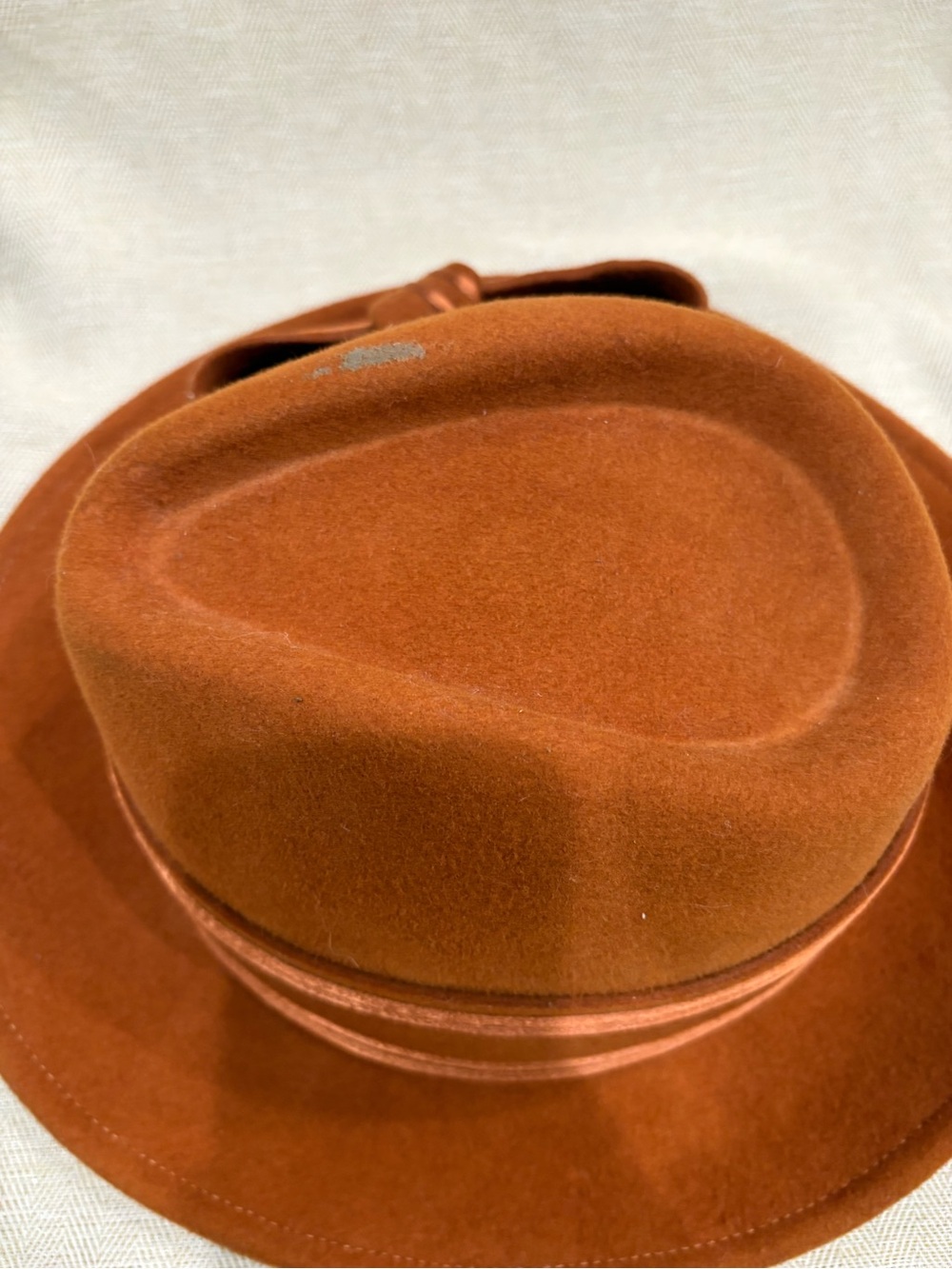 Adolfo II 100% wool Fedora Hat with Ribbon Trim made in USA - Picture 6 of 9